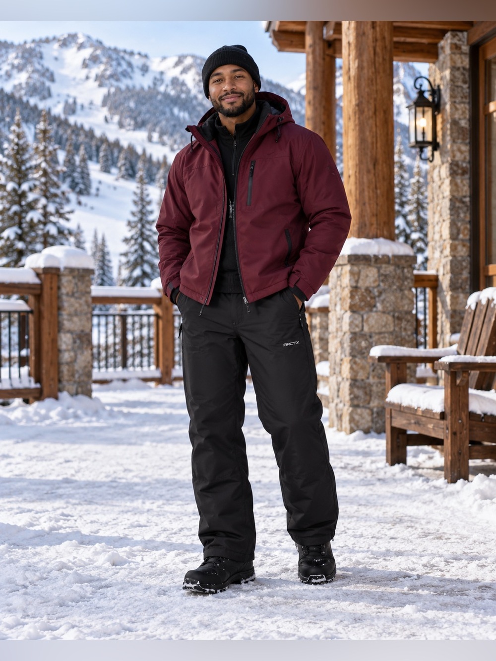 Arctix Men’s Essential Insulated Snow Pants Black Small Short